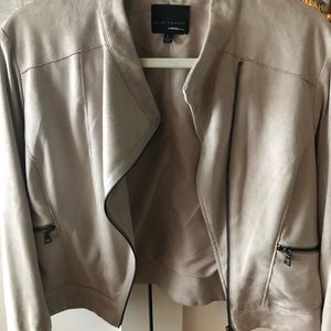 Faux suede short jacket